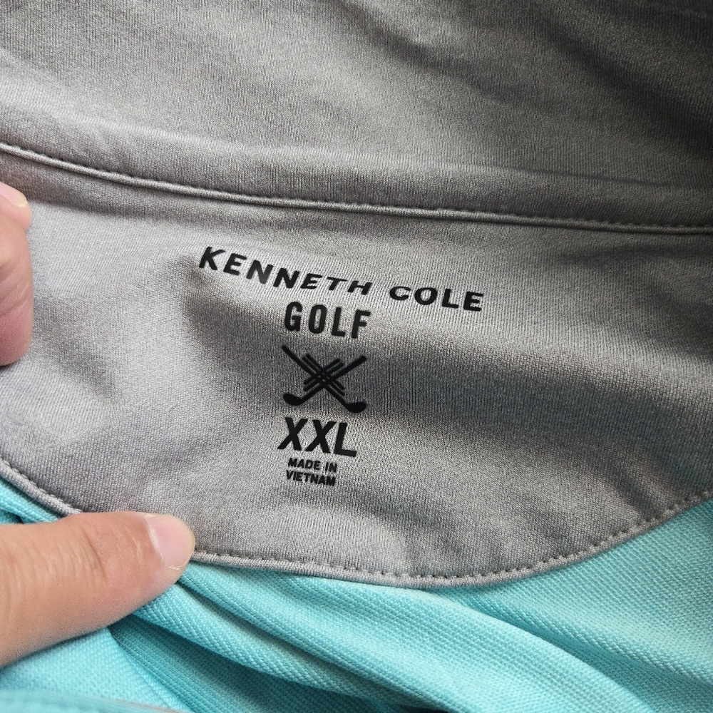 Kenneth Cole Golf Mens Size 2XL Green Performance Wicking Quarter Zip 102025 - Picture 5 of 9